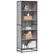 vidaXL Bibliothèque sonoma gris 60x35x170,5 cm ingegneria del legno - Grigio - Visualizzare 1
