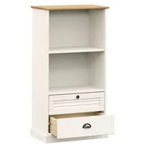 vidaXL Biblioteca VIGO blanca 60x35x114,5 cm madera maciza de pin - Blanco - Ver 5