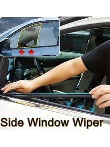 Car Side Window Wipers, Multi-Functional Defogger Wipers, Ultra-Quiet Universal Dual-Blade Wipers, Car Side Wipers, Wiper Blades Compatible With Most Vehicles, Car Accessories, Essential Tools For Driving In The Rain. - A - View 1