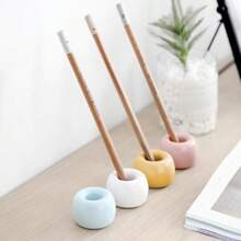 2PCS Sleek Ceramics Toothbrush Holder Stand Handmade Multi-Function Toothbrush Stand Waterproof For Bathroom And Countertops Pink - Hồng - Xem 8