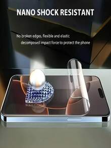 3片装高清水凝胶膜，兼容 17/16/15/14/13/12/11/Plus/X/XS/XR/XS Max/17 Pro Max/17 Air/16 Pro Max/15 Pro Max/16 Pro，柔软屏幕保护膜，兼容Dynamic Island，防刮花，防指纹，全覆盖[非玻璃] - 3Pcs - 查看 5