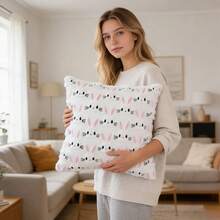 Easter Throw Pillow Covers Cute Plush Rabbit Embroidery Cushion Cases For Party Decorations - Multicolor - View 2