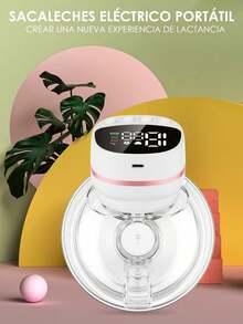 Extractor de Leche Electrico, Extractor de Leche Pantalla LCD, Sacaleches Eléctrico con 5 Modos y 15 Niveles, Bajo Ruido e Indoloro, Extractor de Leche Portátil, Equipado con funda antipolvo y correa de hombro auxiliar + 10 bolsas de leche de 150 ml, Perfecta Regalo Para Madre Novicia - Blanco - Ver 2