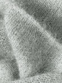 新款女士圆领纯色落肩长袖休闲优雅日常通勤户外返校圣诞节针织套头毛衣 - 淺灰色 - 查看 4