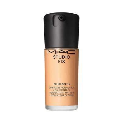  MAC Studio Fix Fluid SPF 15 24小时哑光粉底液 + 控油 #NC20 色号 30毫升/1盎司 | 全效遮瑕，打造自然哑光妆效 | 持久配方，持妆长达24小时 | 无油配方，不致粉刺，有效控油