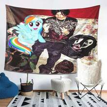 Sematary Tapestry - Gothic Punk Wall Hanging Decor With Rocker Design, Poster For Living Room, Bedroom, Office - Easy Hang No Electricity Needed, Room Decoration, Edgy Artwork, Durable Fabric, Unique Artwork, Alternative Style Lovers - 1PC - 查看 7