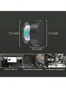 Mini GPS Tracker, 1 Count Car GPS Tracker With Weatherproof Magnetic Case, Batteries Powered Hidden Car Tracking Device - màu đen - Xem 5