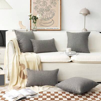 1 vỏ gối in họa tiết bằng vải lanh, nhiều màu sắc và kích cỡ, có khóa kéo, có thể giặt máy, chất liệu polyester, thích hợp sử dụng trong nhà và ngoài trời, trang trí nhà cửa, phòng ngủ, giường, ghế sofa, đệm ghế.