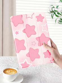 1pc Vintage Blue Hibiscus Flower Pattern Tablet Protective Case, Compatible With Apple IPad 10.2 Inch, IPad Pro 2021/2020, IPad 9th/10th Gen, IPad 11 Inch 11th Gen 2025, Galaxy Tab A8 10.5 Inch  Matepad 10. , Anti-Drop, With Pen Slot, Support Sleep/Wake - Multicolor-1 - View 2