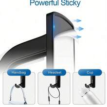 4pcs/2pcs/1pc Headphone Holder Hook Rack, Suitable For Computer Headset, Monitor Edge, Desk, Wall, Gaming, Compact & Sturdy Headphone Stand, Provides Solid Support And Space Saving - Nhiều màu - Xem 6