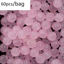 60pcs/Pack 8mm Glass Round Beads With Super Many Colors To Choose From, Handmade Necklace Bracelet Jewelry Making Accessories - Monochrome Glass Beads - View 24