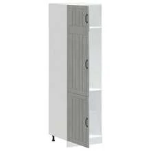 vidaXL Armario de cocina Lucca gris béton madera de ingeniería - Gris - Ver 4