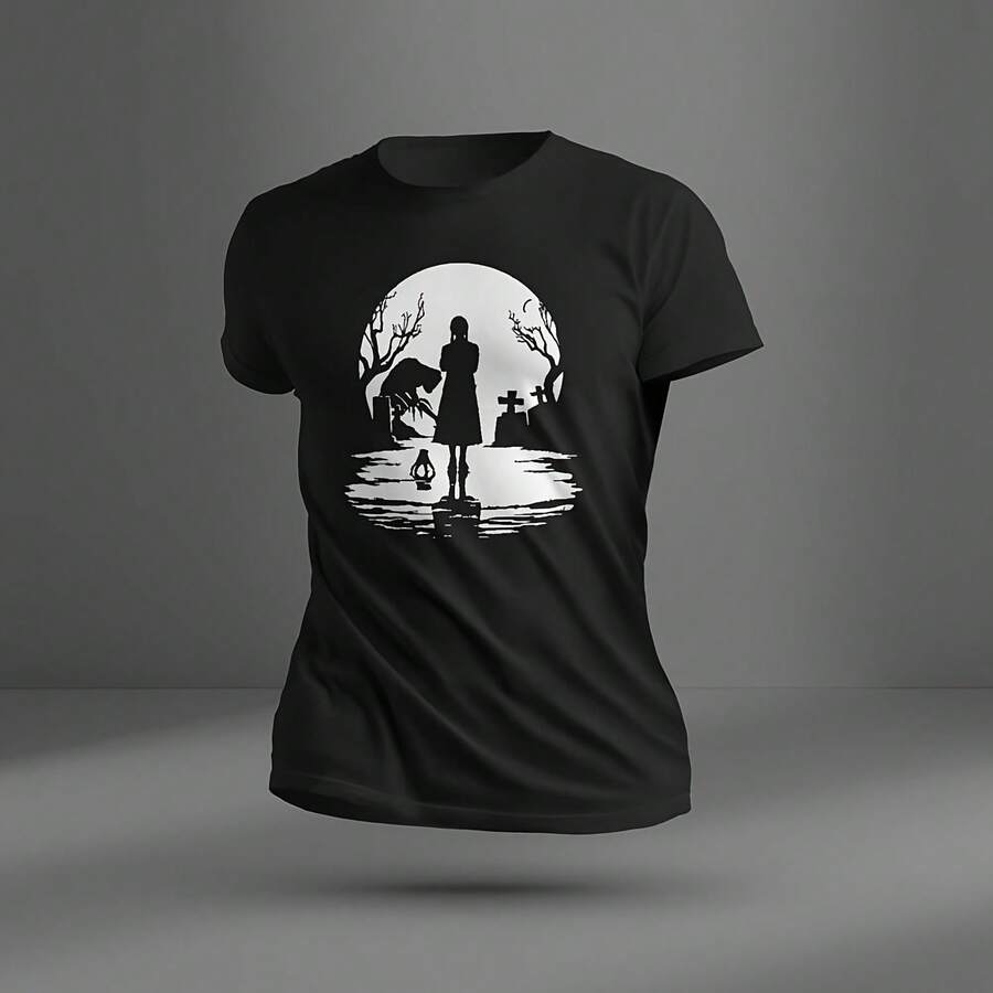 Wednesday T-Shirt  Gothic T-Shirt  Unisex - Style 29 - View 1
