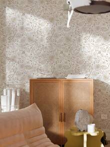 1卷波西米亚水彩佩斯利花卉图案可移除自粘壁纸，雅各宾风格图案，海军蓝底蓝白花卉，儿童房自粘壁纸，11.8/15.7/17.7英寸 x 6.5/9.8/16.4英尺，翻新自粘墙板，壁纸装饰，春季家居焕新元素，Rama装饰贴纸，生日和毕业礼物，节日家居装饰，开斋节，情人节背景装饰 - 彩色 - 查看 5