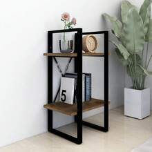 vidaXL Biblioteca 2 niveles Chêne brun 40x30x70 cm madera de ingeniería - Marrón - Ver 3