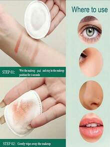 Disposable Round Facial Cleansing Pads, Makeup Remover Pads For Skin Care, Nail Polish Removal, Travel Friendly - White - View 10