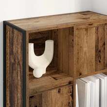 vidaXL Biblioteca madera antigua 68 x 30 x 108,5 cm madera de ingeniería - Marrón - Ver 4