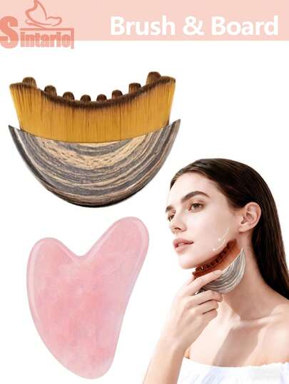 1/2 PCS Lymphatic Contour Face Brush For Sculpting – Anti-Puffiness, Detox & Lift, Improves Skin Glow & Absorption