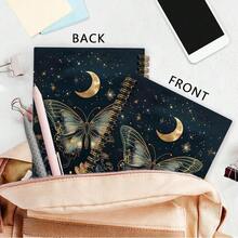 Nvucamd Gothic Celestial Butterfly Spiral Notebook, Witchy Moth Floral Journaling Notebooks For Women, Vintage Butterfly Moon Journal Notebook, Gothic Moth Gifts Office Supplies, 5.5x8.3 Inch - 蝴蝶 - 查看 6