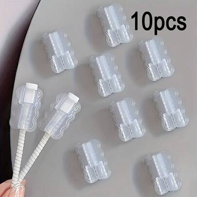 [Transparent Protective Case Set For Charging Devices] Protective Gear For Charging Accessories! Transparent, Flexible Plastic, Scratch-Resistant And Anti-Dirty, Fits Charging Adapters/Type-C/Lightning Connectors, Easy Installation Without Blocking Indicators, Suitable For Daily Use And Carrying, Comprehensive Protection In A Set