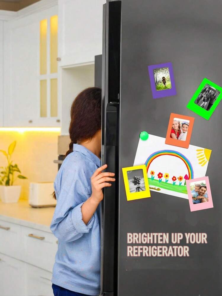 5-20个3英寸磁吸式相框迷你亚克力磁性相框透明亚克力卡片展示架 - 彩色 - 查看 8