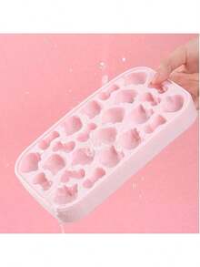 Sanrio Molde de silicona para cubitos de hielo con tapa de Hello Kitty - Diseño lindo de gato de dibujos animados y lazo, molde de hielo flexible DIY para hacer postres divertidos, cubitos de hielo rosas, adecuado para vacaciones y ocasiones especiales (el molde de hielo viene con pegatinas, se requiere pegarlas manualmente, patrón aleatorio, solo un patrón por caja)