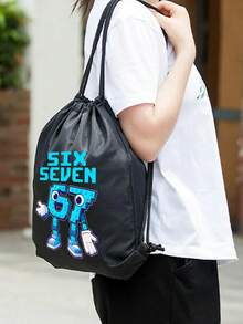 Casual #67 Backpack - Lightweight Backpack, Printed With Patterns, Adjustable Shoulder Straps And Zipper Closure, Cute And Practical, Ideal Birthday Gift. Durable Zipper Closure, Suitable For Birthday, Christmas, Halloween And Other Occasions. - Multicolor - View 4