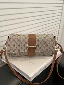 1pc New Fashion Handbag, Long Handle Tote Bag, High-Quality Niche Original Design Shoulder Bag, Suitable For Travel, Dating, Shopping, Office Wear, Gift For Girlfriend And More - Khaki - View 10