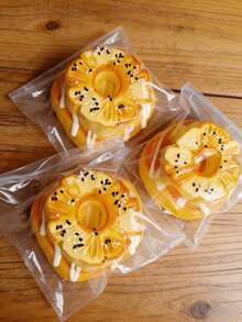 1pc Realistic Pineapple Bun, Soft & Slow Rebound Realistic Pineapple Bun, Food Prop, Realistic Food Model, Soft & Fluffy Realistic Food, Squeezable Prop, Suitable For Home Kitchen Party Decor, Photography Props, Gifts, Birthday & Graduation - Multicolor - View 7