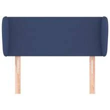 vidaXL Tête de lit avec oreilles Bleu 83x23x78/88 cm tissu - Bleu azur - Voir 3