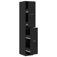 vidaXL Armadio da apothicaire nero 30x41x174,5 cm in legno d'ingénierie - nero - Visualizzare 2