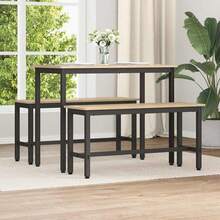 vidaXL Panca per sala da pranzo 2 pz Chêne Sonoma 100 x 32,5 x 48,5 cm - Castano - Visualizzare 1
