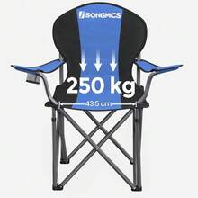 CYPNSONGMICS - Silla plegable para camping soporta 550 libras con cómodo asiento de esponja estructura resistente soporte para vasos silla de picnic al aire última intervensión azul y negro UGCB06BUFashion - 225229165 - Ver 9