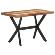 vidaXL Table de salle à manger 120x60x75 cm Bois avec finition miel - Tabac - Voir 1