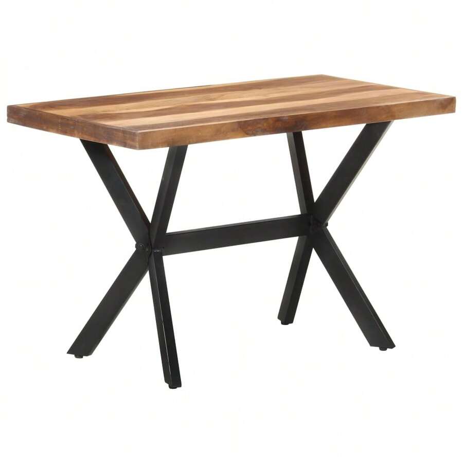 vidaXL Table de salle à manger 120x60x75 cm Bois avec finition miel - Tabac - Voir 1