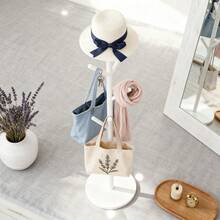 Luxury-Lite Hat Stand - A Minimalist And Modern Standalone Hat And Accessory Storage Rack With Multiple Hooks, Sturdy And Durable, And Space-Saving. Suitable For Use In Bedrooms, Living Rooms, And Wardrobe Organization. - White - View 3