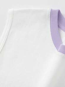 Balabala 男女通用无袖上衣，透气速干面料，柔软舒适，夏季背心 - 本白 - 查看 4