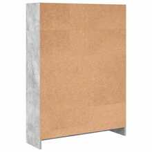 vidaXL Bibliothèque gris béton 80x24x109 cm ingénierie du bois - Gris - Voir 7