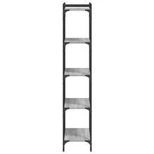 Libreria vidaXL a 5 livelli sonoma gris 60x30x154 cm - Grigio - Visualizzare 5