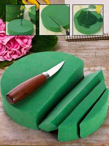 20pcs/10pcs/5pcs/4pcs/2pcs 16.5cm/4cm*12cm/4cm*8cm/4cm Round Floral Mud, Green Wet & Dry Floral Mud Blocks, Suitable For Weddings, Artificial Walkways, Party Decorations, Fresh Flower Arrangements, Room Decor - Multicolor - View 13