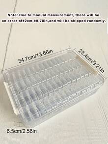 60pcs Transparent Storage Box Set With 60 Detachable Plastic Containers, Stackable Organizer Boxes With Lids And Dividers (1 Compartment - 60 Compartments Options), Durable Craft Storage Case With Snap Buckles And Handles, Ideal Gift For Beading, Jewelry Making, Diamond Painting, Embroidery Enthusiasts - Multicolor - View 7
