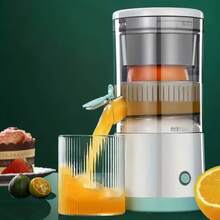 This Dual-Color Juicer Features USB Charging, Easy-To-Use Button Controls, A Detachable Cup, And An Automatic Juice Separator-Making It An Ideal Choice For Making Fresh Juice And A Perfect Holiday Gift. - Green - View 3