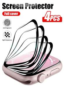 4pcs 49mm Ultra 2/1 Anti-Scratch Soft Screen Protector, Made Of Flexible TPU Material, High-Definition Transparent, Bubble-Free, Sensitive Touch, Full Coverage Protection, Ultra-Thin High Transparency, Sensitive Touch, Suitable For 45mm/49mm/46mm/42mm/41mm/44mm/40mm/38mm/S10/S9/S8/S7/S6/S5/S4/S3/S2/S1/SE/Ultra 1/2 Series Accessories Screen Protection Essentials, Applicable To Daily Shield, Office, Home Daily Shield Office Home Watch Cover Watch Accessories Watch Screen Protector Waterproof Shockproof Anti-Fall Scratch Resistant - Clear - View 17