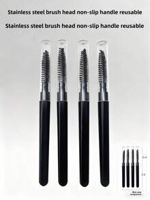 旅行装螺旋眉刷睫毛梳套装 - 带防尘盖，迷你眉毛修剪器，适合日常和旅行使用，男女皆宜的便携式眉毛造型工具 - 彩色 - 查看 10