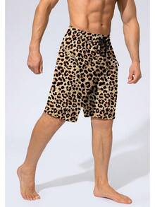 Men's Swim Trunks Quick Dry Board Shorts With Zipper Pockets Beach Shorts Bathing Suits Men - No Mesh Liner - Leopard - 查看 2
