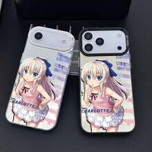 こちらのかわいい日本のアニメスタイルの白髪と緑い目の女のサブのスクールガールの電話ケースは、17、16、15、14、13、12、11プラス、17プロ、17プロマックス、17エア、および17シリーズと互換性があります。   お友達、愛する人、または自分自身を分けるへの完璧なクリスマスプレゼントです。 - 半透明のパウダー - チェックする 3