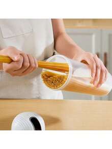 家用面条收纳盒，意面桶，谷物悬挂式意面收纳容器，厨房防潮密封罐 - 彩色 - 查看 9