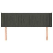 vidaXL Tête de lit con orejas gris foncé terciopelo 147x16x78/88 cm - Gris - Ver 3