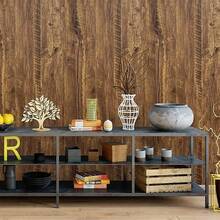 1 Roll Pvc Oil-Proof Wood Grain Sticker Self-Adhesive Wallpaper For Kitchen Countertop Furniture Cabinet Table Wall Renovation - Mocha Brown - View 10