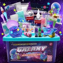 6+ Years Old Children DIY Slime Kit With Multiple Shapes, Fun Handmade, Stress-Relieving Squeezable Crystal Slime Toy, Non-Sticky, Stretchable, Suitable For Boys And Girls, Children's Craft And Sensory Toy, Birthday Gift, Holiday Gift, Party Gift - Multicolor - View 1